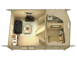 Alpholz Gartenhaus Arizona 678 cm x 490 cm Imprägniert Pinie