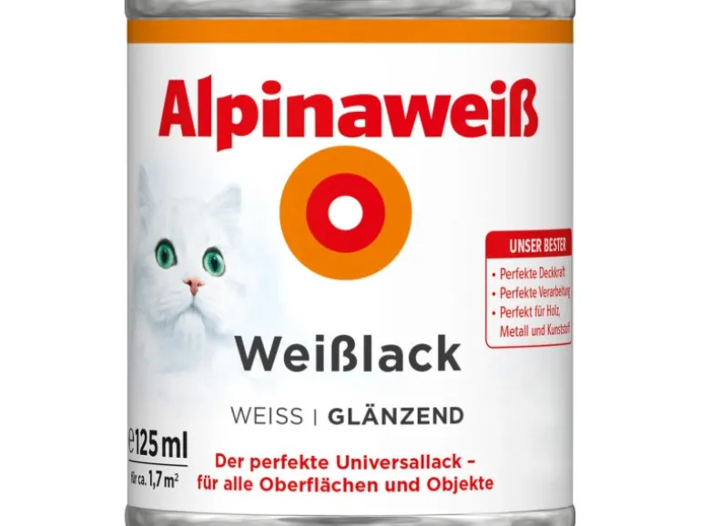 Alpinaweiß Weißlack glänzend 125 ml