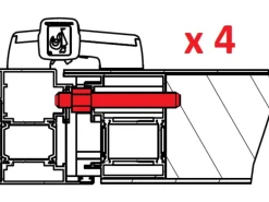 Aluminium Sicherheitshaustür Moderno RC3 M310 Premium 110 x 210 cm Anschlag R