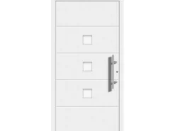 Aluminium-Haustür Moderno M380/P 110 x 210 cm Weiß Anschlag Rechts