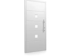 Aluminium-Haustür Moderno M380/P 110 x 210 cm Weiß Anschlag Rechts