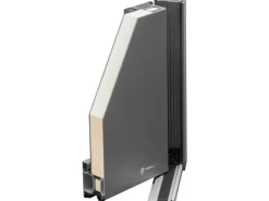 Aluminium-Haustür Moderno M410/B 110 x 210 cm Weiß Anschlag Links