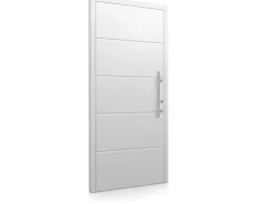 Aluminium-Haustür Moderno M470/B 110 x 210 cm Weiß Anschlag Rechts