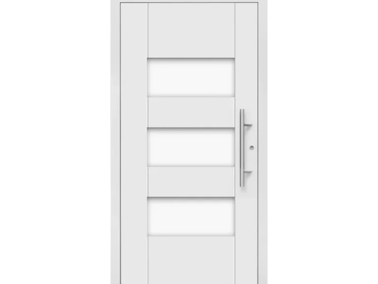 Aluminium-Haustür Moderno M500/B 110 cm x 210 cm Weiß Anschlag Rechts