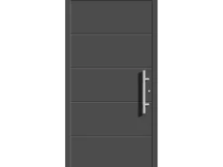 Aluminium-Haustür Moderno M470/P 110 x 210 cm Anthrazit Metallic Anschlag Rechts
