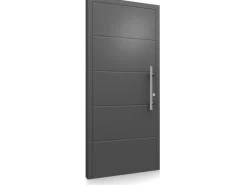 Aluminium-Haustür Moderno M470/P 110 x 210 cm Anthrazit Metallic Anschlag Rechts