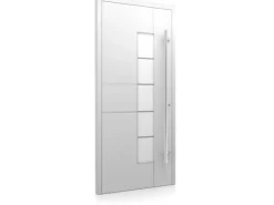 Aluminium-Haustür Moderno M360/P 110 x 210 cm Weiß Anschlag Rechts