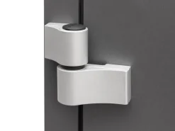 Aluminium-Haustür Moderno M340 Premium Silbergrau Metallic 110 cm x 210 cm DIN L