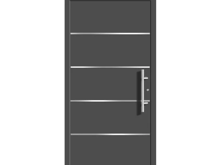 Aluminium-Haustür Modell Moderno M460/B 110 x 210 cm Anthrazit Metallic Rechts