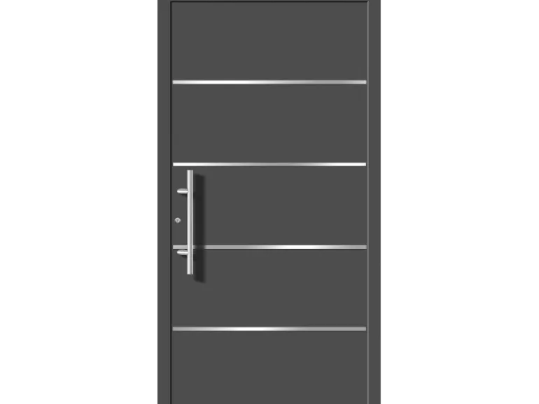 Aluminium-Haustür Modell Moderno M460/B 110 x 210 cm Anthrazit Metallic Links
