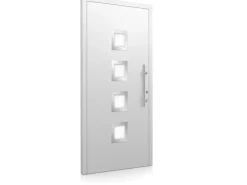 Aluminium-Haustür Moderno M430/B 110 x 210 cm Weiß Anschlag Rechts