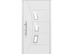 Aluminium-Haustür Moderno M320/B 110 x 210 cm Weiß Anschlag Links