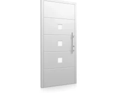 Aluminium-Haustür Moderno M380/B 110 x 210 cm Weiß Anschlag Rechts
