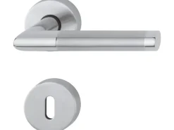 AnsaPro Zimmertür-Rosettengarnitur Schwalm OB 37 - 42 mm Edelstahl Mattpoliert