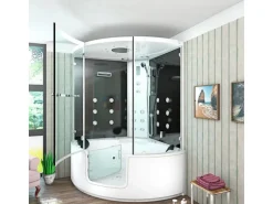 AquaVapore Dampfdusche Whirlpool Dusche Duschkabine K60-SW-EH 140x140cm
