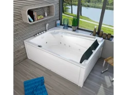 AquaVapore Whirlpool Pool Badewanne Wanne W12H-A 135x180cm mit Farblichtherapie