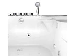 AquaVapore Whirlpool Pool Badewanne Wanne W12H-A 135x180cm mit Farblichtherapie