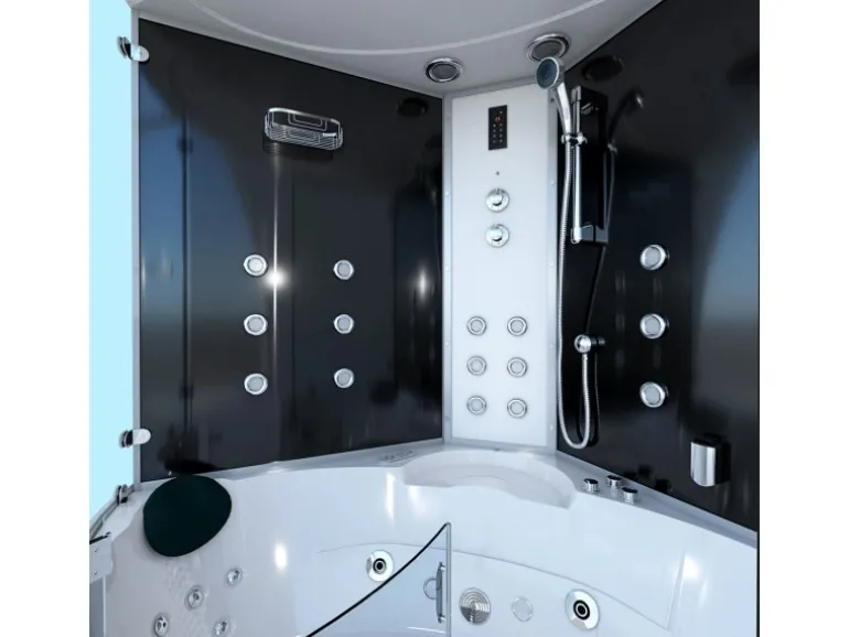 AquaVapore Dampfdusche Whirlpool Dusche Duschkabine K70-SW-EH 150x150cm