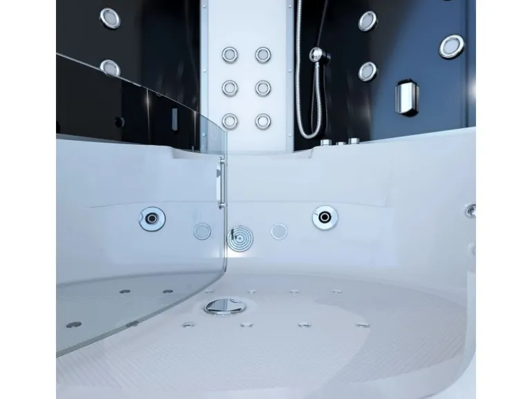 AquaVapore Dampfdusche Whirlpool Dusche Duschkabine K70-SW-EH 150x150cm