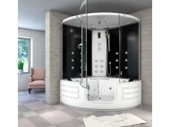 AquaVapore Dampfdusche Whirlpool Dusche Duschkabine K70-SW-EH 150x150cm