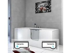 AquaVapore Seniorenwanne mit Tür Whirlpool S12-TH-AIR-R Badewanne 85x170cm