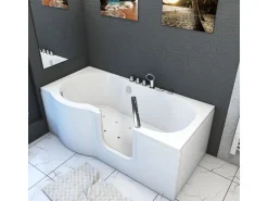 AquaVapore Seniorenwanne mit Tür Whirlpool S12-TH-AIR-R Badewanne 85x170cm