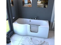 AquaVapore Seniorenwanne mit Tür Whirlpool S12-TH-AIR-R Badewanne 85x170cm
