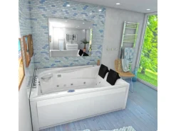 AquaVapore Whirlpool Pool Badewanne Wanne W12H-TH-A-SC 135x180cm