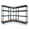 Ar Shelving Rivet Set 180 x 180 x 210 x 45 cm mit 4 HDF-Böden Anthrazit