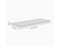 Arbeitsplatte 63,5 cm x 3,8 cm Mocca max. Länge 4,1 m Meterware