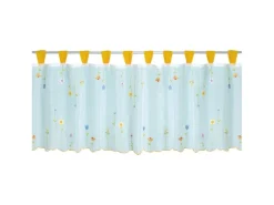 Arsvita Bistrogardine mit Schlaufen 150 cm x 45 cm Orange Blumen