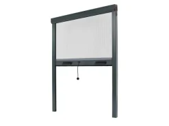 Avosdim Insektenschutzrollo für Fenster Alu 150cm x 230cm Anthrazitgrau
