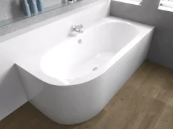 Bad Land Badewanne Eckwanne AVITA 170x75 Rechts Mit AcrylSchürze Ablauf Füße