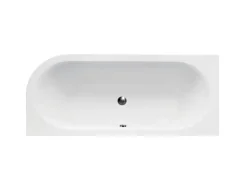 Bad Land Badewanne Eckwanne AVITA 180x80 Links + Acrylschürze + Kopfstütze KODI Ablauf Füße