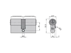 Basi - AS - Profil-Doppelzylinder - 30/65 mm - Verschiedenschließend