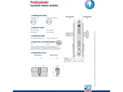Basi - AS - Profil-Knaufzylinder - K60/45 mm - Verschiedenschließend