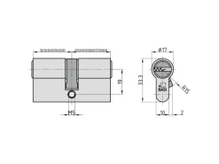 Basi - BM - Profil-Doppelzylinder - 50/70 mm - Verschiedenschließend