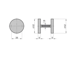 Basi - Blind Rosettenpaar - ZBR 3110 Lochung Blind - 7300-2408