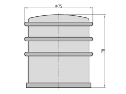 Basi - Boden-Türstopper - SET - 4x BTS 21 - Edelstahl - 4X7704-0027