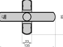 Basi - Fenster- und Fenstertürenzusatzsicherung - SET - 3x FS 500 - Braun - Doppelflügelig - 3x1100-0061