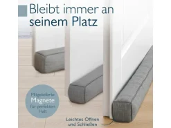 Beautissu Levante MM Zugluftstopper 6,5x100cm Grau