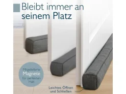 Beautissu Levante MM Zugluftstopper 6,5x120cm Dunkelgrau