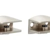 Befestigungsclip für Glas Nickel 2 cm x 4 cm x 1,7 cm 2 Stück