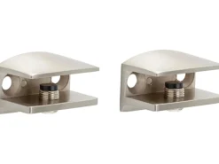 Befestigungsclip für Glas Nickel 2 cm x 4 cm x 1,7 cm 2 Stück