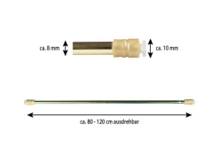 Bestlivings Klemmstangen mit Schraubtechnik Glänzend Gold 80 bis 120 cm 2er Pack