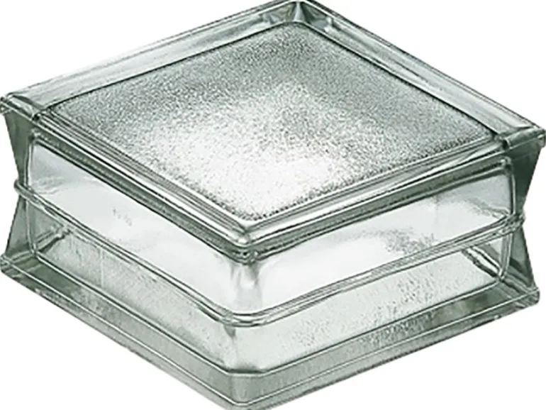 Betonglas Gehämmert 1-Seitig Satiniert 19 cm x 19 cm x 10 cm