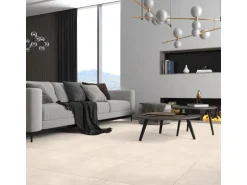 Bodenfliese Denver Feinsteinzeug Weiß Glasiert Matt Rektifiziert 30 cm x 60 cm