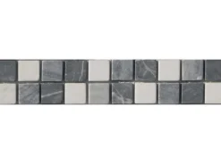 Bordüre Kronos Grau Weiß Mix 5 cm x 25 cm