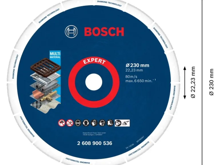 Bosch Expert Diamanttrennscheibe Metall 230 mm x 22,23 mm