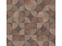 Bricoflor 70er Jahre Tapete Geometrisches Muster Braune Vliestapete Im Retro Stil Ideal für Wohnzimmer und Diele